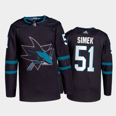 Adidas San Jose Sharks #51 Radim Simek Men's 202122 Alternate Authentic NHL Jersey Black